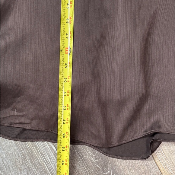 Sachin + Babi Elegant Chocolate Brown Maxi Dress with Long Shoulder Bow Size 10 - Picture 11 of 11